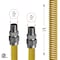 Flextron Gas Line Hose 5/8'' O.D.x60'' Len 1/2" MIP Fittings Yellow Coated Stainless Steel Flexible Connector FTGC-YC12-60A - alternate 3